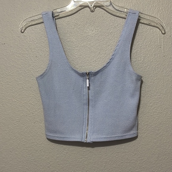 PACSUN PERIWINKLE ZIPPERED TANK TOP - Picture 2 of 6
